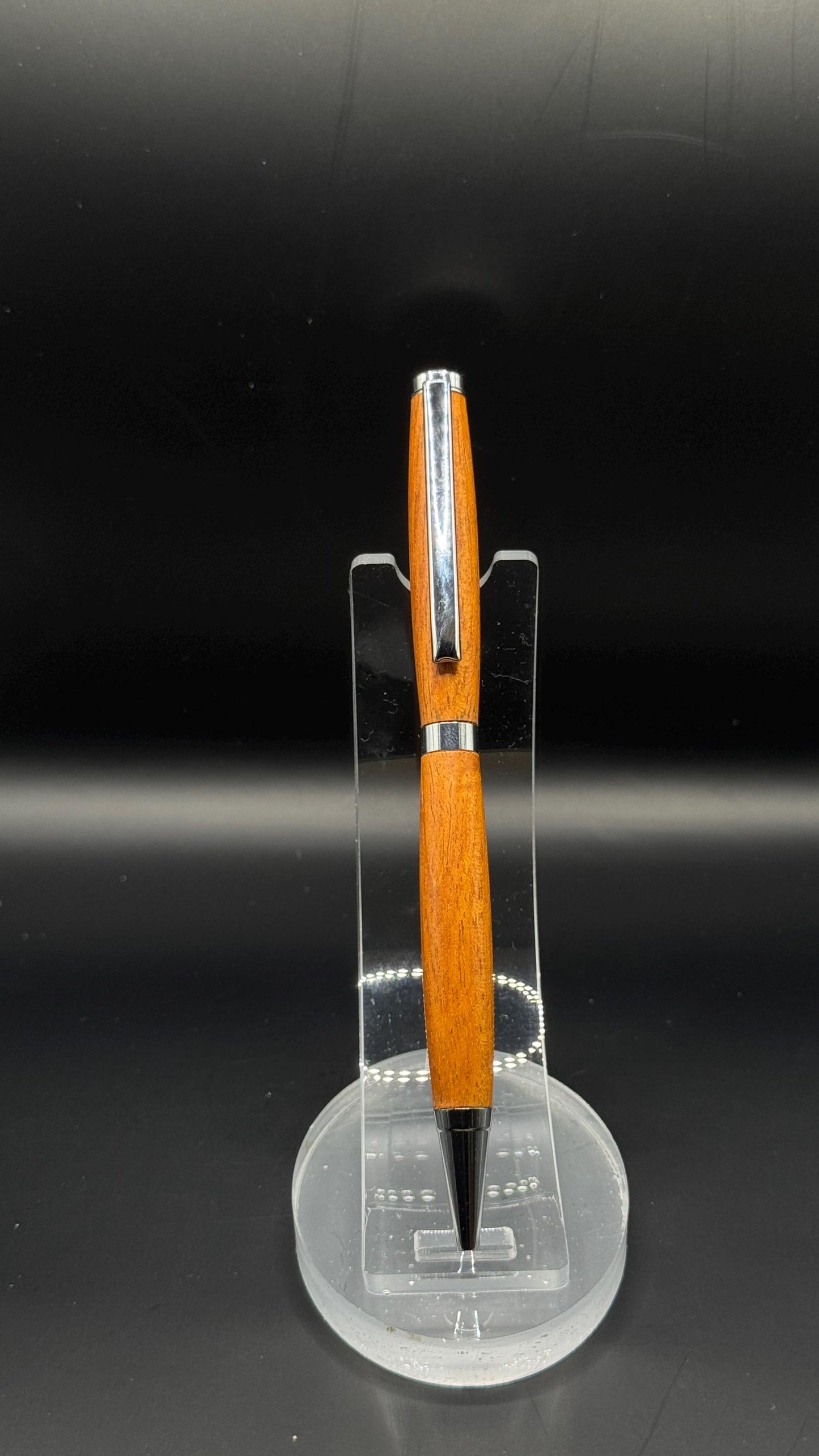 Handcrafted Orange Niove Slimline Pen | Natural Wood Finish | Gift Ready