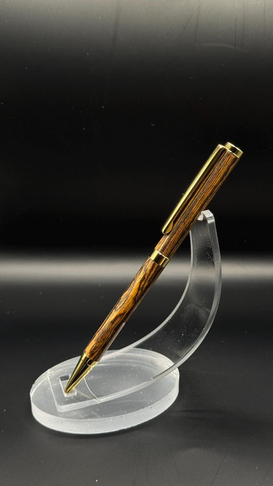 Handcrafted Bocote Slimline Pen | Natural Wood Finish | Gift Ready